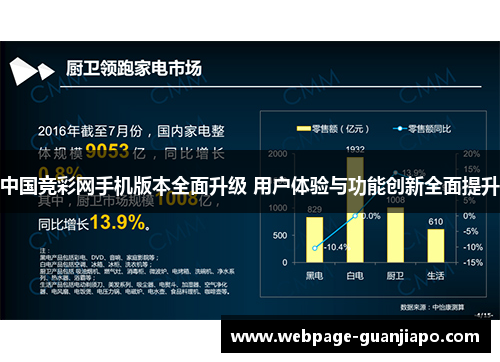 中国竞彩网手机版本全面升级 用户体验与功能创新全面提升